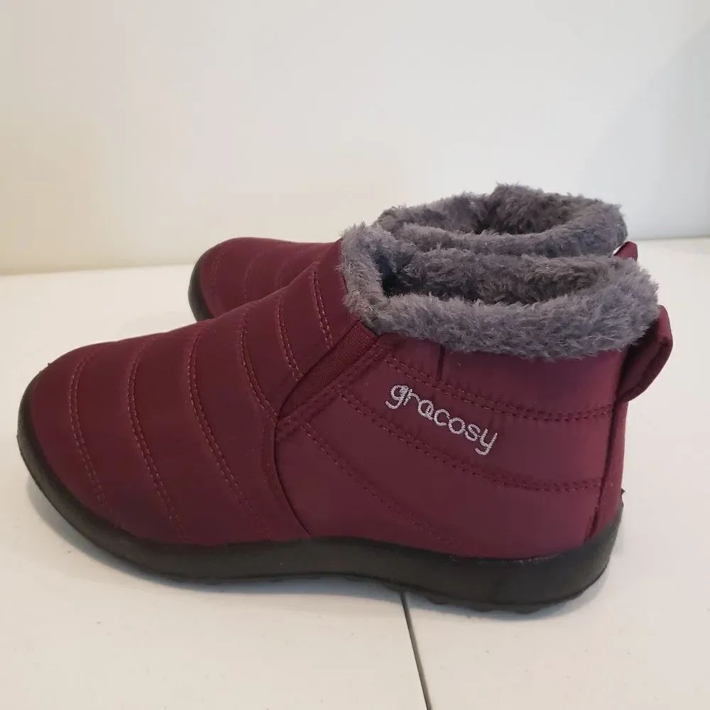 Gracosy Ankle Snow Boots Size 36